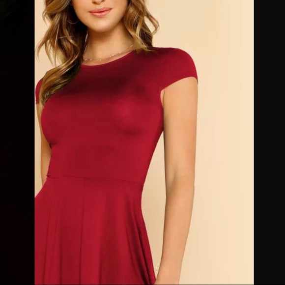 Low Back Fit and Flare Summer / Fall Dress - Picture 5 of 7